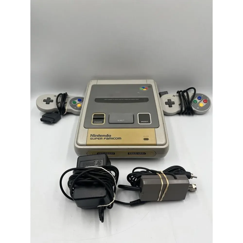 Super Famicom Console SHVC-001 Japan Tested and Working 2 Controllers + Cords